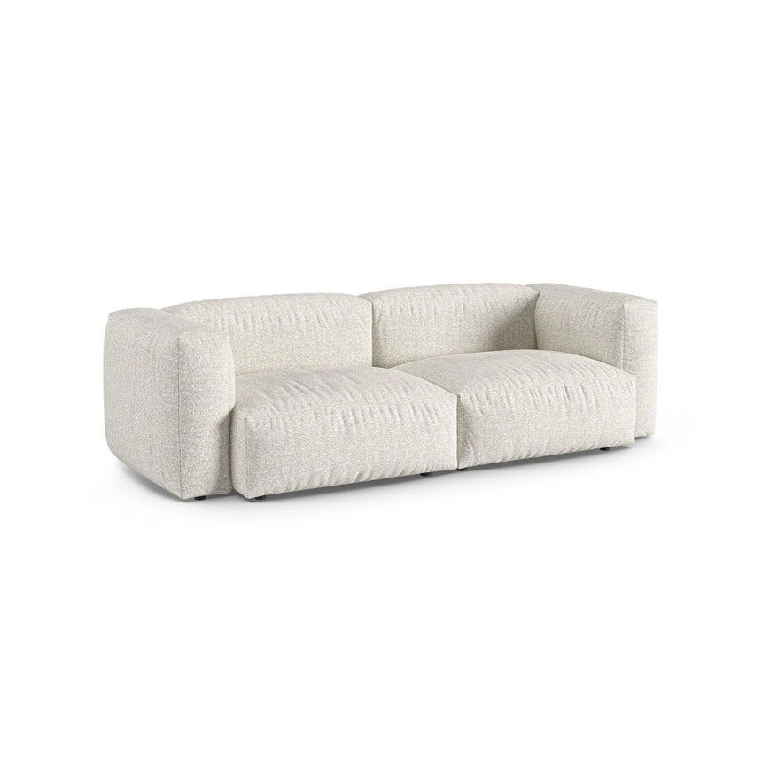 Martina 3-Sitzer Sofa, Sitztiefe 90 cm, aus Boucle in Grau Beige meliert (Monet Pearl), 240x120 cm von Micadoni – Bild 3