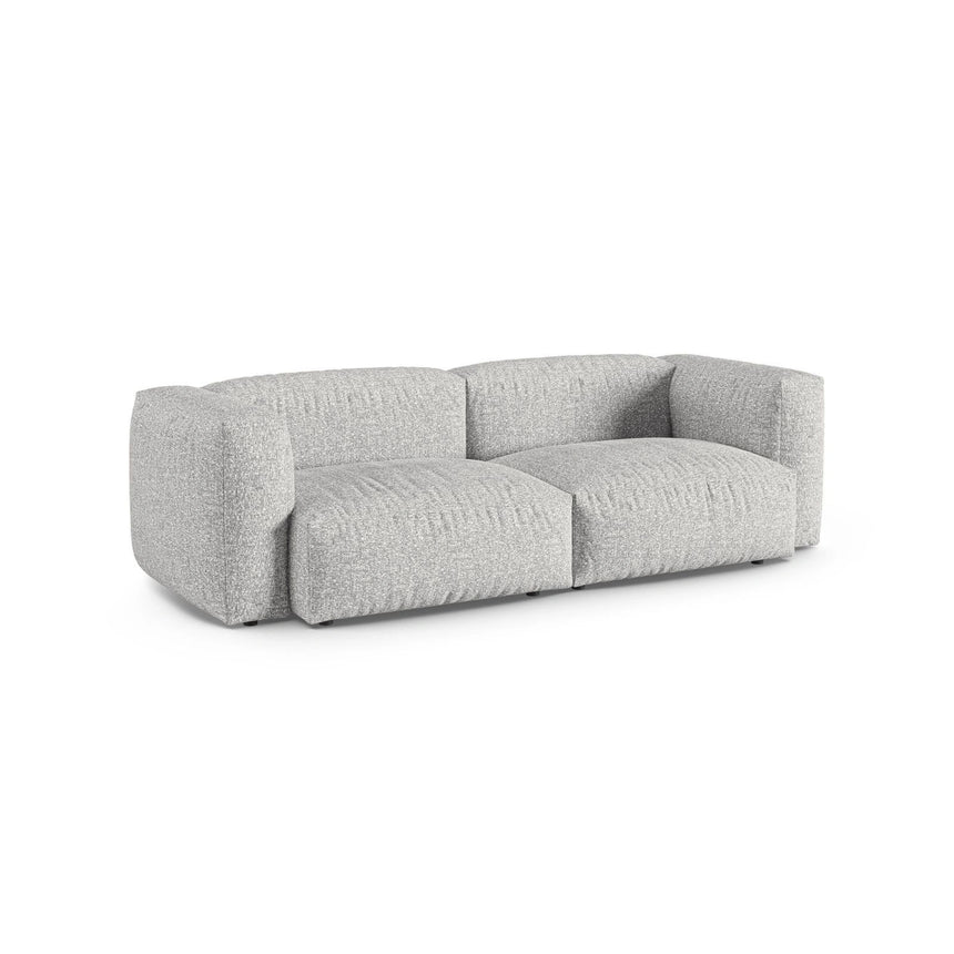 Martina 3-Sitzer Sofa, Sitztiefe 90 cm, aus Boucle in Silber (Monet Silver), 240x120 cm von Micadoni – Bild 3