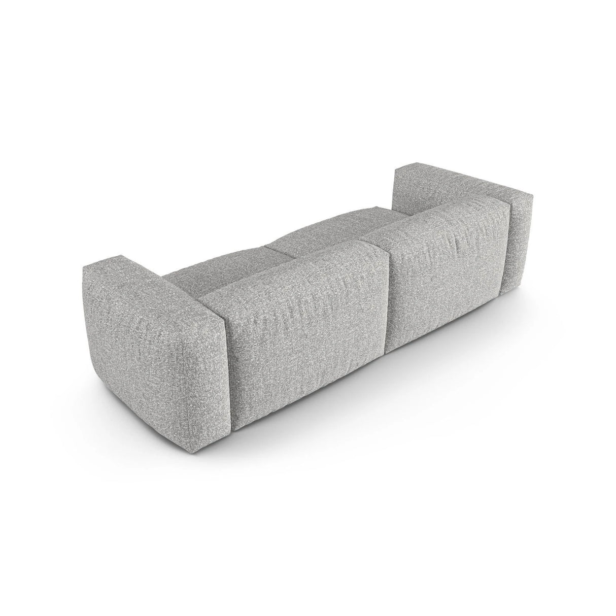 Martina 3-Sitzer Sofa, Sitztiefe 90 cm, aus Boucle in Silber (Monet Silver), 240x120 cm von Micadoni – Bild 4
