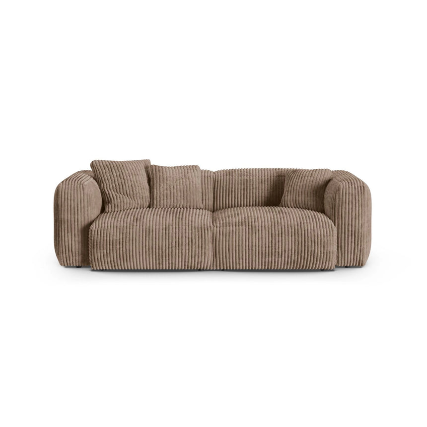 Martina 3-Sitzer Sofa, Sitztiefe 90 cm, aus Cord in Acorn (Tilia 17), 240x120 cm von Micadoni – Bild 1