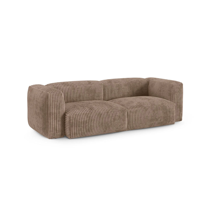 Martina 3-Sitzer Sofa, Sitztiefe 90 cm, aus Cord in Acorn (Tilia 17), 240x120 cm von Micadoni – Bild 3