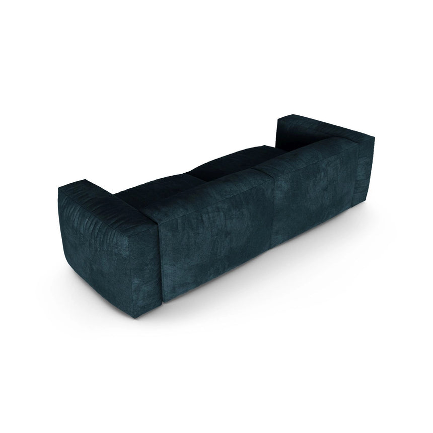 Martina 3-Sitzer Sofa, Sitztiefe 90 cm, aus Samt in Deep Petrol (Vogue 13), 240x120 cm von Micadoni – Bild 4