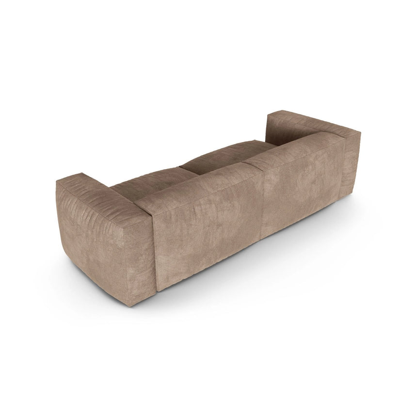 Martina 3-Sitzer Sofa, Sitztiefe 90 cm, aus Samt in Dunkelbeige (Vogue 3), 240x120 cm von Micadoni – Bild 4