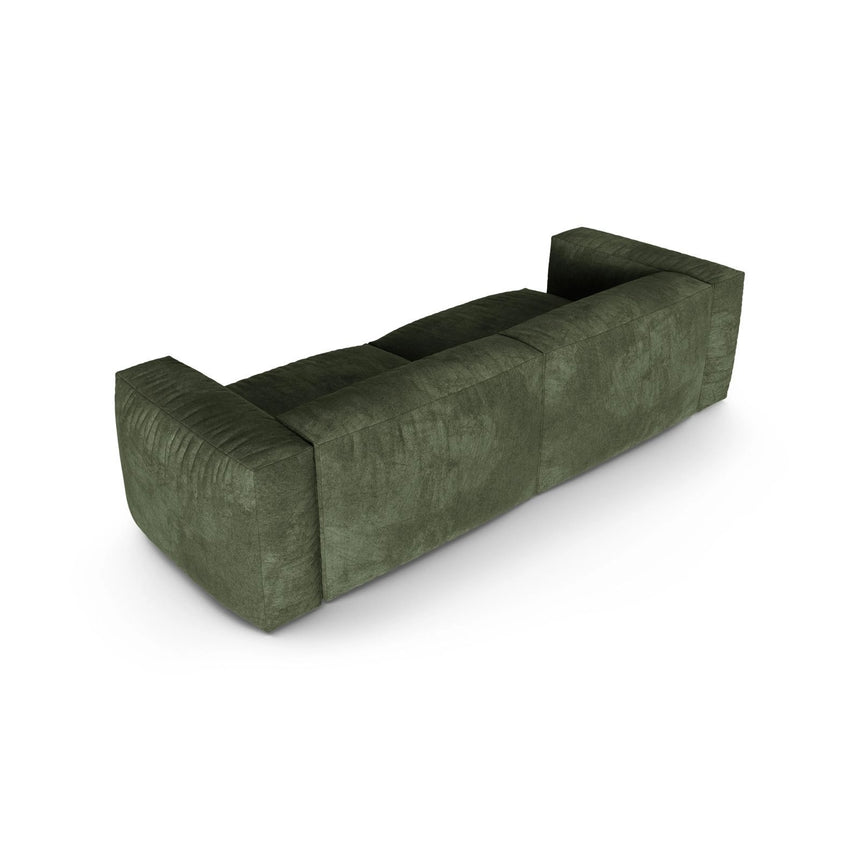 Martina 3-Sitzer Sofa, Sitztiefe 90 cm, aus Samt in Grün (Vogue 11), 240x120 cm von Micadoni – Bild 4