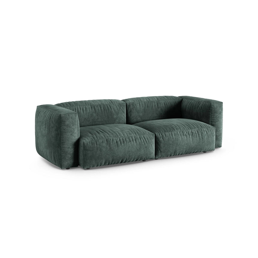 Martina 3-Sitzer Sofa, Sitztiefe 90 cm, aus Samt in Petrol (Vogue 12), 240x120 cm von Micadoni – Bild 3