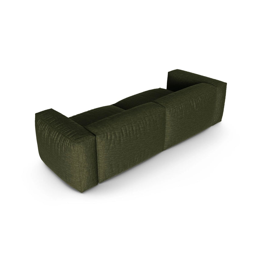 Martina 3-Sitzer Sofa, Sitztiefe 90 cm, aus Strukturierter Stoff in Grün (Boston Forest), 240x120 cm von Micadoni – Bild 4