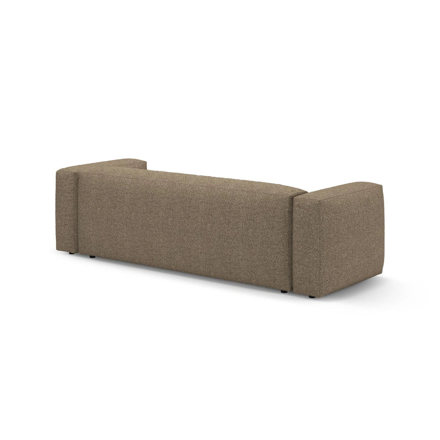 Martina 3-Sitzer Sofa mit Schlaffunktion, ausklappbar, aus Boucle in Cappuccino (Monet Cappucino), 264x106 cm von Micadoni – Bild 9
