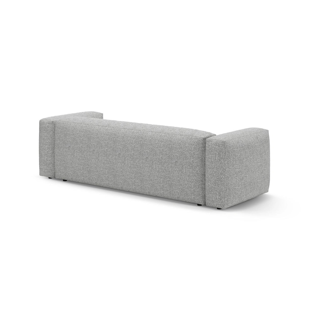 Martina 3-Sitzer Sofa mit Schlaffunktion, ausklappbar, aus Boucle in Silber (Monet Silver), 264x106 cm von Micadoni – Bild 9