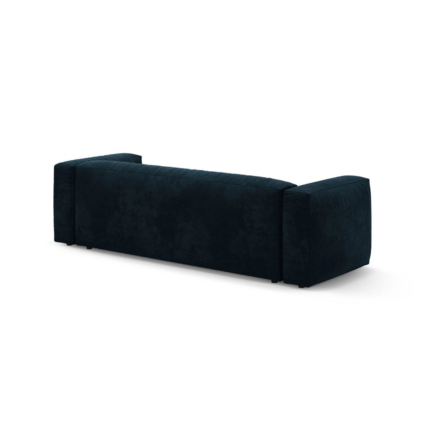 Martina 3-Sitzer Sofa mit Schlaffunktion, ausklappbar, aus Samt in Tiefes Petrol (Vogue 13), 264x106 cm von Micadoni – Bild 9