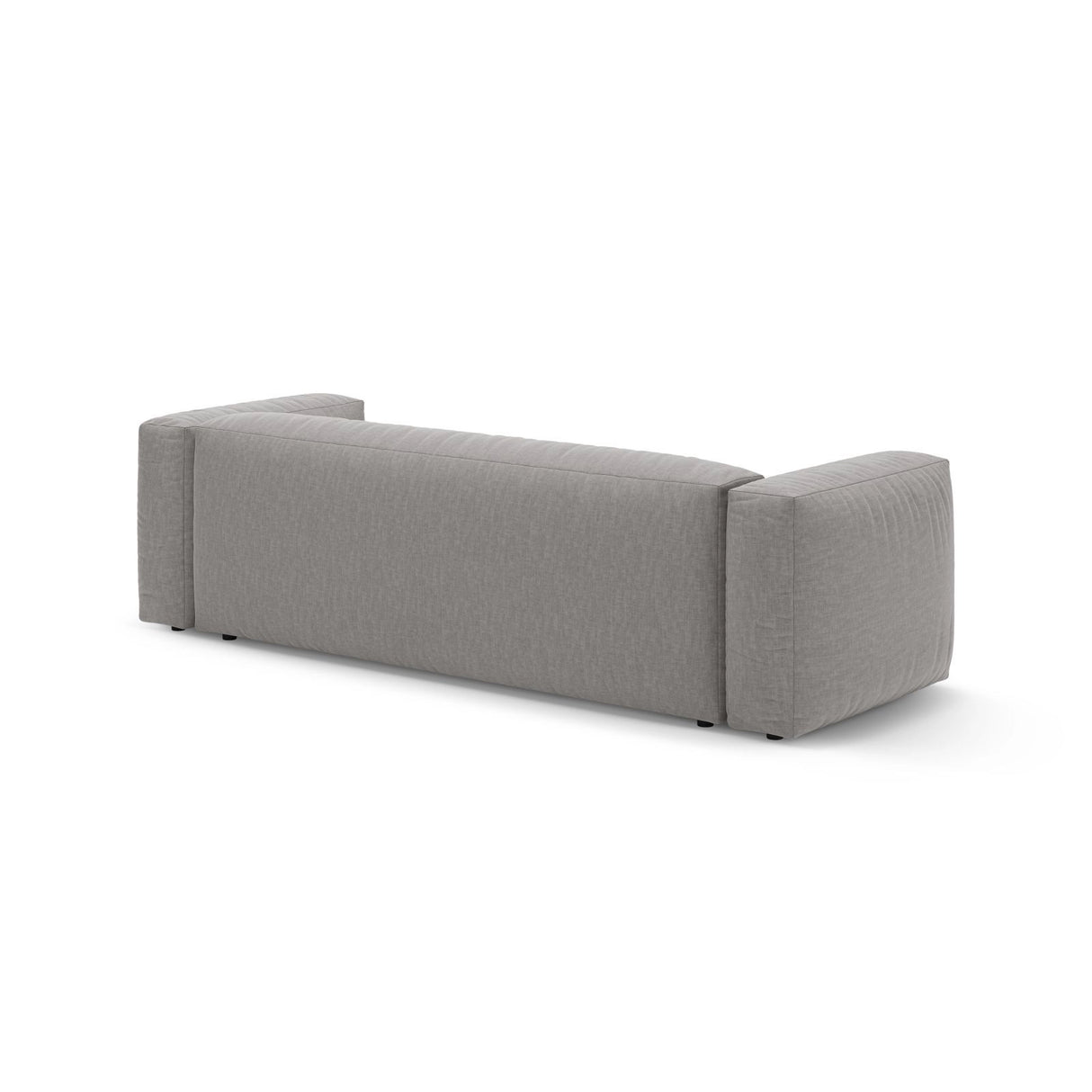 Martina 3-Sitzer Sofa mit Schlaffunktion, ausklappbar, aus Strukturierter Stoff in Hellgrau (Boston Light Grey), 264x106 cm von Micadoni – Bild 8