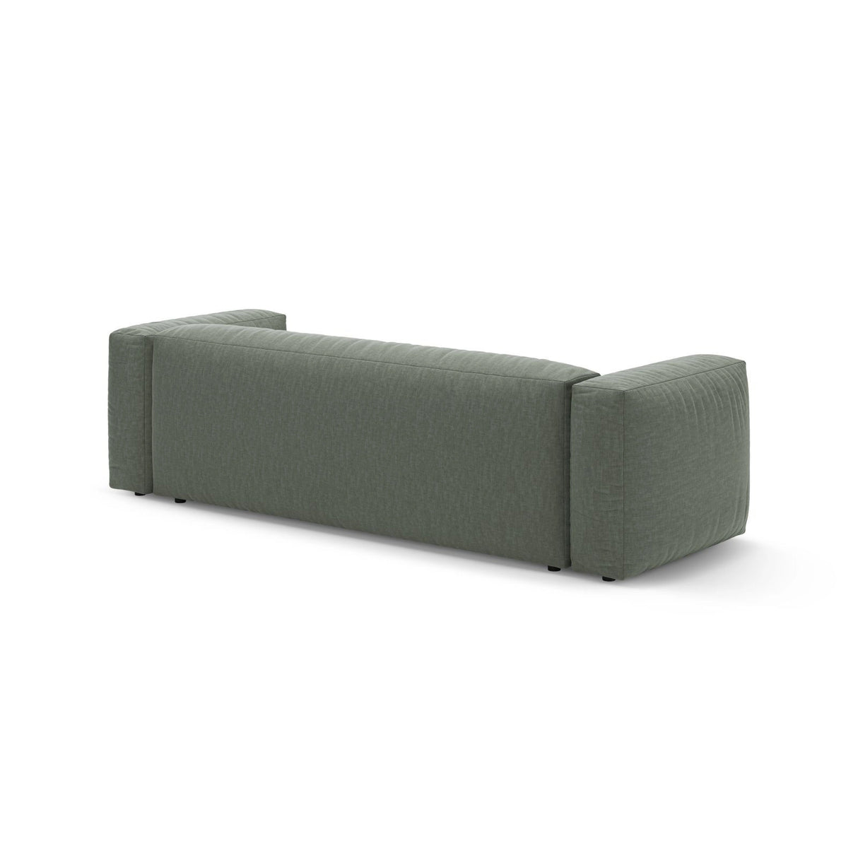 Martina 3-Sitzer Sofa mit Schlaffunktion, ausklappbar, aus Strukturierter Stoff in Moosgrün (Boston Water Green), 264x106 cm von Micadoni – Bild 8