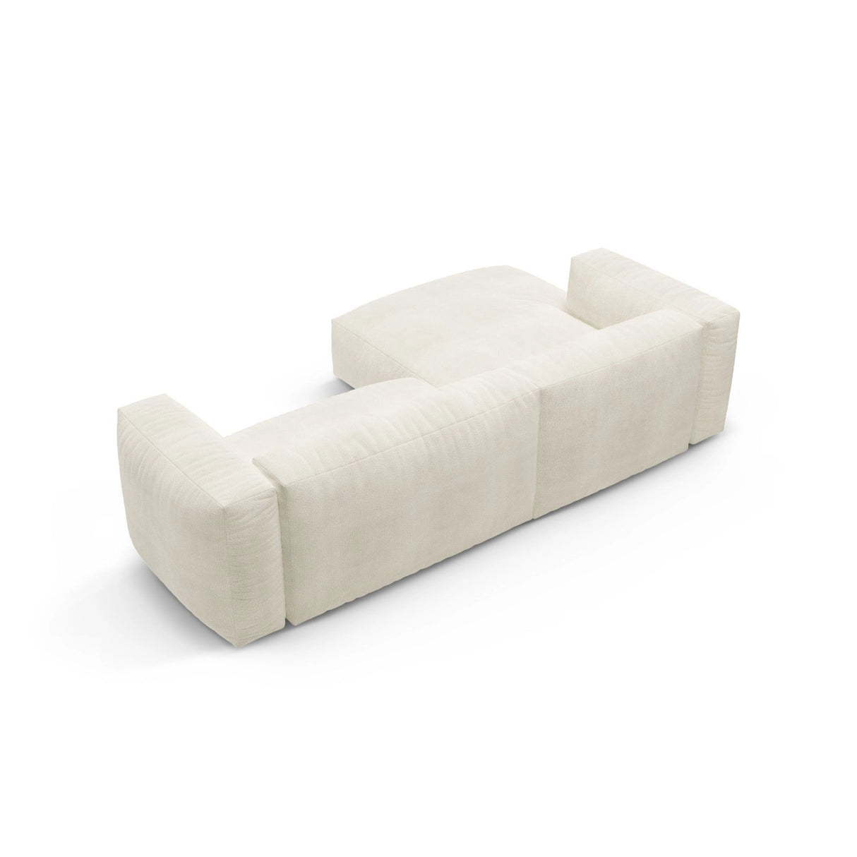 Martina 4-Sitzer Ecksofa mit Schlaffunktion, Linke Seite, aus Boucle in Elfenbein (Monet Nata), 280x170 cm von Micadoni – Bild 9