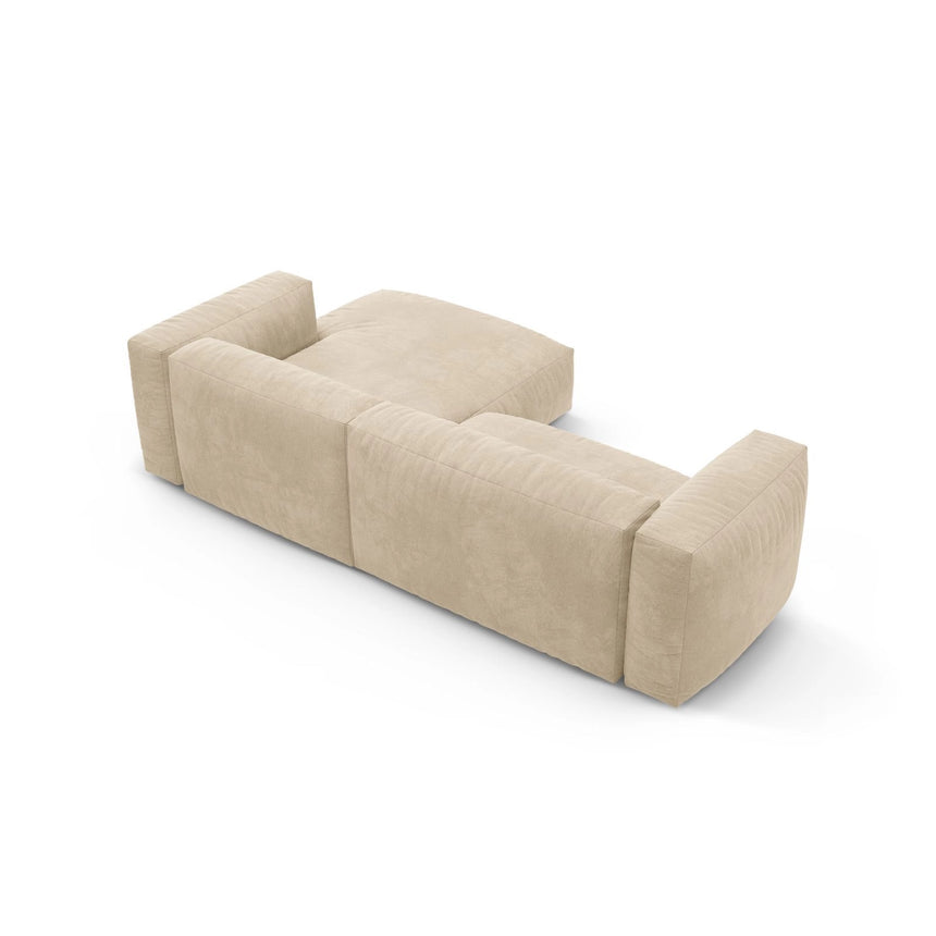 Martina 4-Sitzer Ecksofa mit Schlaffunktion, Rechte Seite, aus Samt, Boucle oder Strukturstoff, 280x170 cm von Micadoni – Bild 9