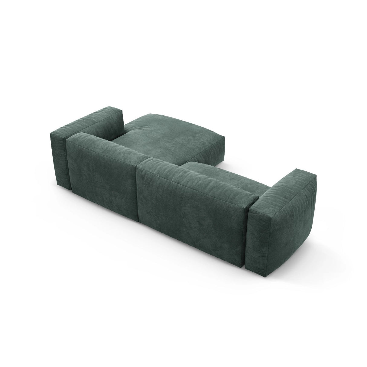 Martina 4-Sitzer Ecksofa mit Schlaffunktion, Rechte Seite, aus Samt in Petrol (Vogue 12), 280x170 cm von Micadoni – Bild 9