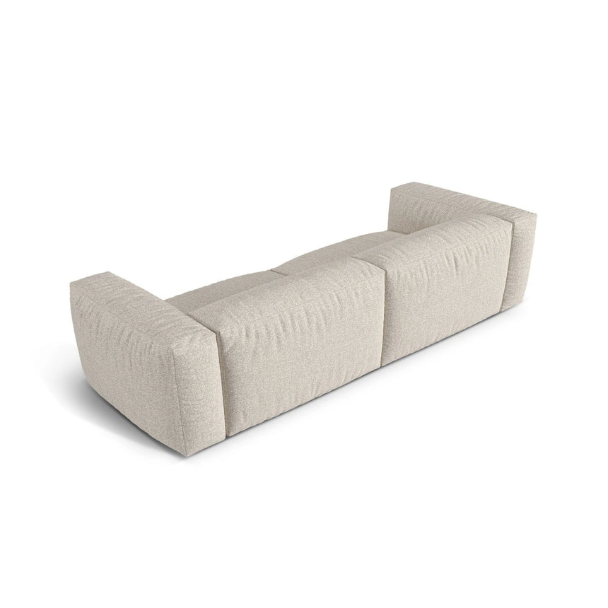 Martina 4-Sitzer Sofa, Sitztiefe 76 cm, aus Boucle in Beige (Monet Sand), 320x106 cm von Micadoni – Bild 4