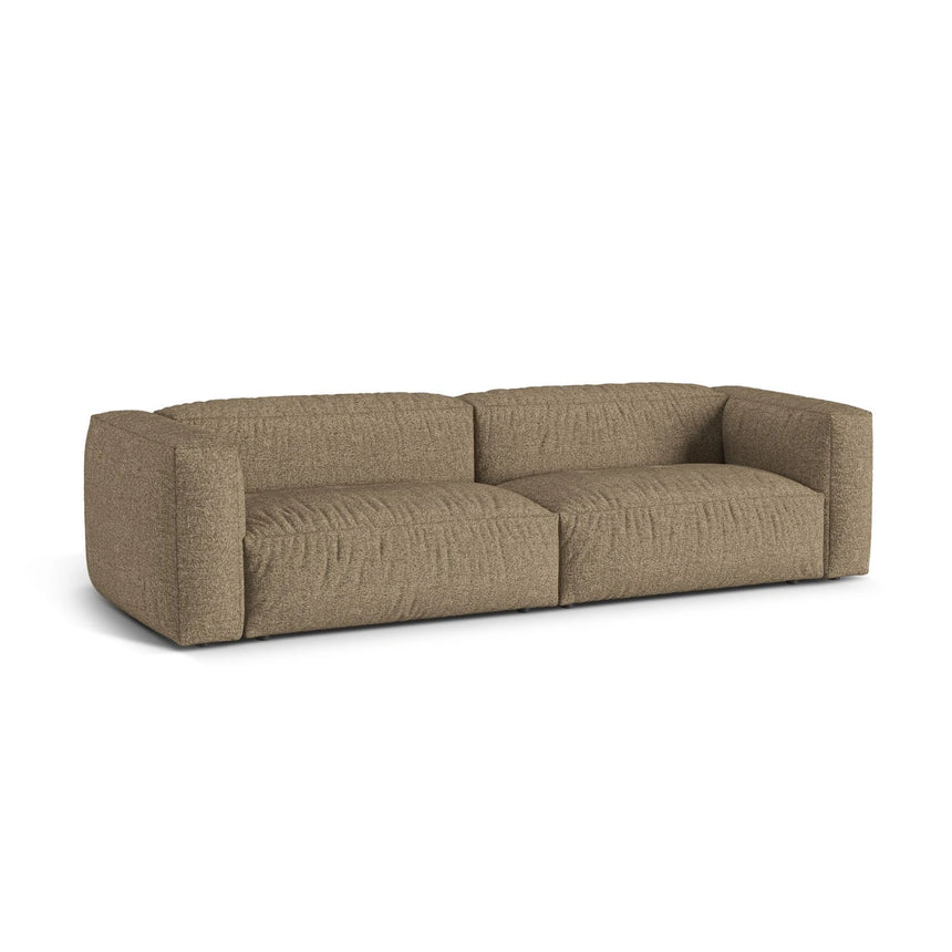 Martina 4-Sitzer Sofa, Sitztiefe 76 cm, aus Boucle in Cappuccino (Monet Cappucino), 320x106 cm von Micadoni – Bild 3