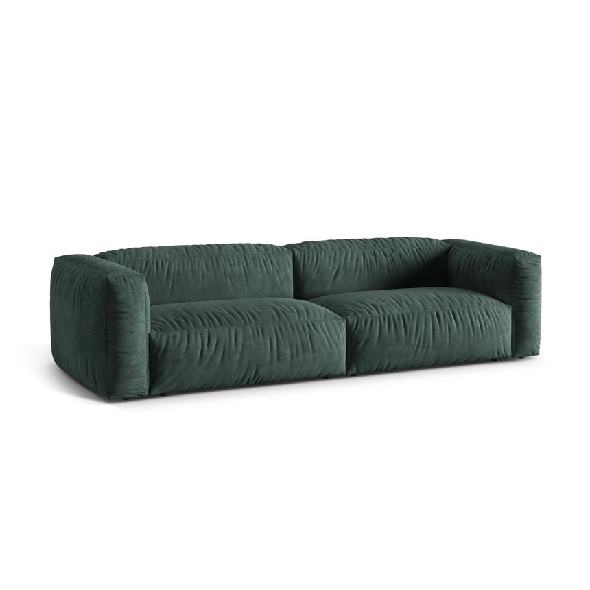 Martina 4-Sitzer Sofa, Sitztiefe 76 cm, aus Samt in Petrol (Vogue 12), 320x106 cm von Micadoni – Bild 3