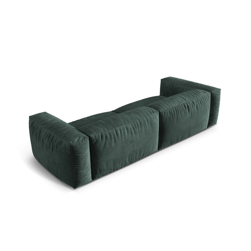 Martina 4-Sitzer Sofa, Sitztiefe 76 cm, aus Samt in Petrol (Vogue 12), 320x106 cm von Micadoni – Bild 4