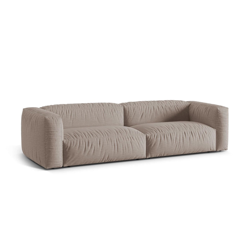 Martina 4-Sitzer Sofa, Sitztiefe 76 cm, aus Strukturierter Stoff in Dunkelbeige (Boston Trufa), 320x106 cm von Micadoni – Bild 3