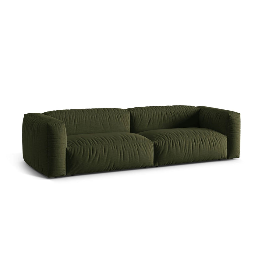 Martina 4-Sitzer Sofa, Sitztiefe 76 cm, aus Strukturierter Stoff in Grün (Boston Forest), 320x106 cm von Micadoni – Bild 3