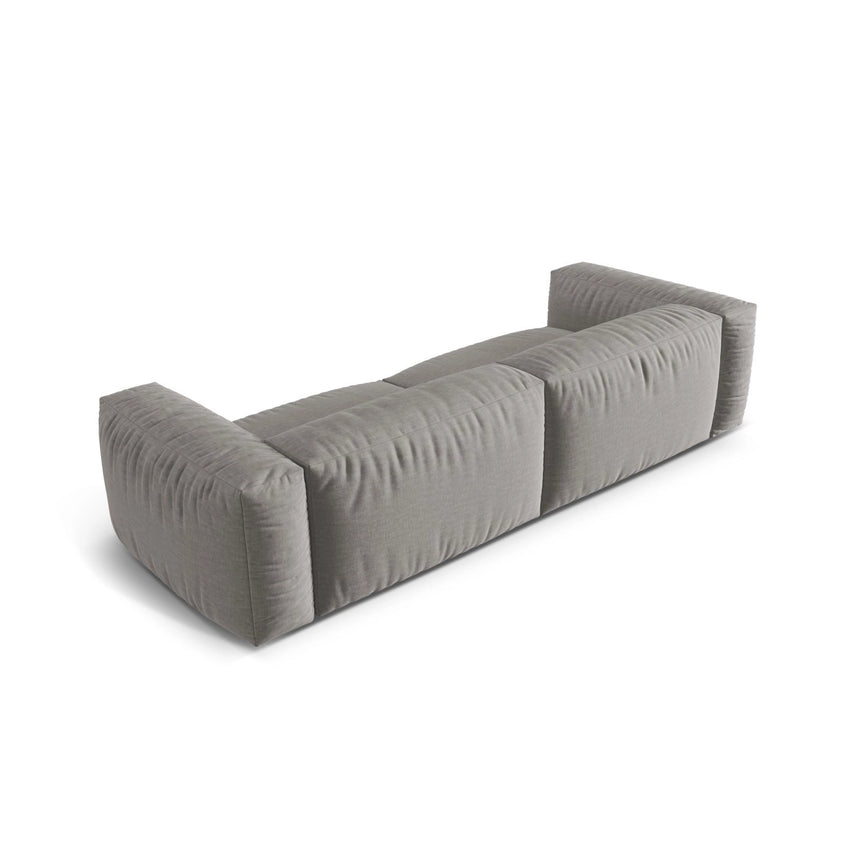 Martina 4-Sitzer Sofa, Sitztiefe 76 cm, aus Strukturierter Stoff in Hellgrau (Boston Light Grey), 320x106 cm von Micadoni – Bild 4