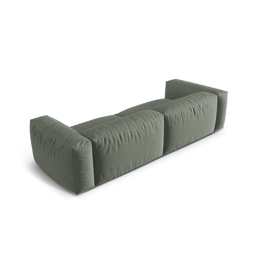 Martina 4-Sitzer Sofa, Sitztiefe 76 cm, aus Strukturierter Stoff in Moosgrün (Boston Water Green), 320x106 cm von Micadoni – Bild 4