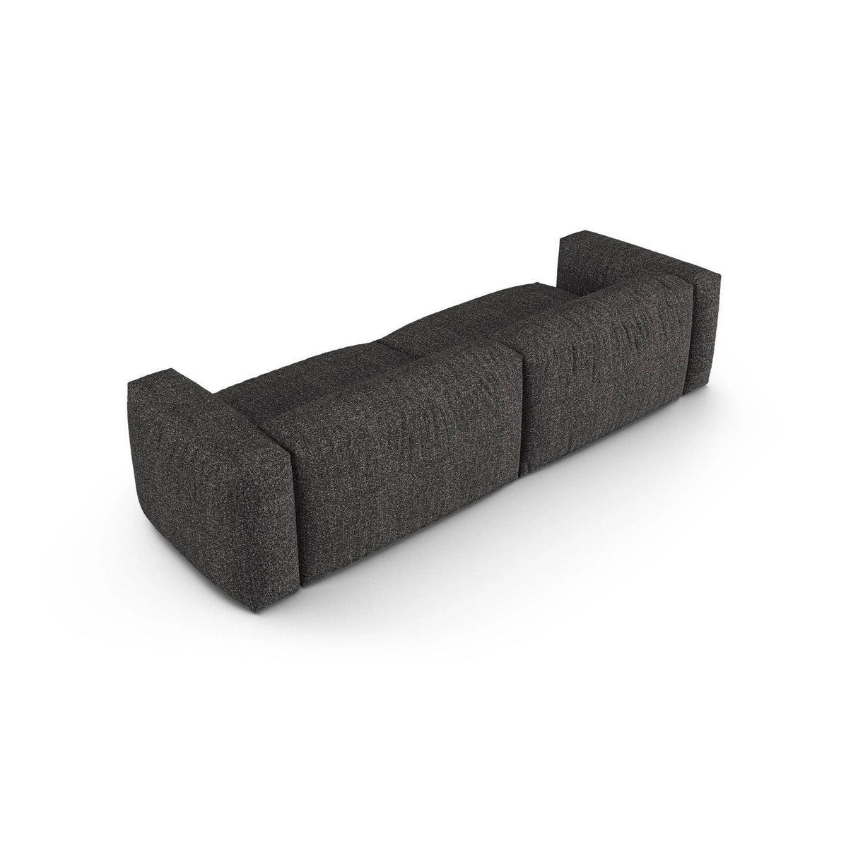 Martina 4-Sitzer Sofa, Sitztiefe 90 cm, aus Boucle in Anthrazit (Monet Anthracite), 320x120 cm von Micadoni – Bild 4