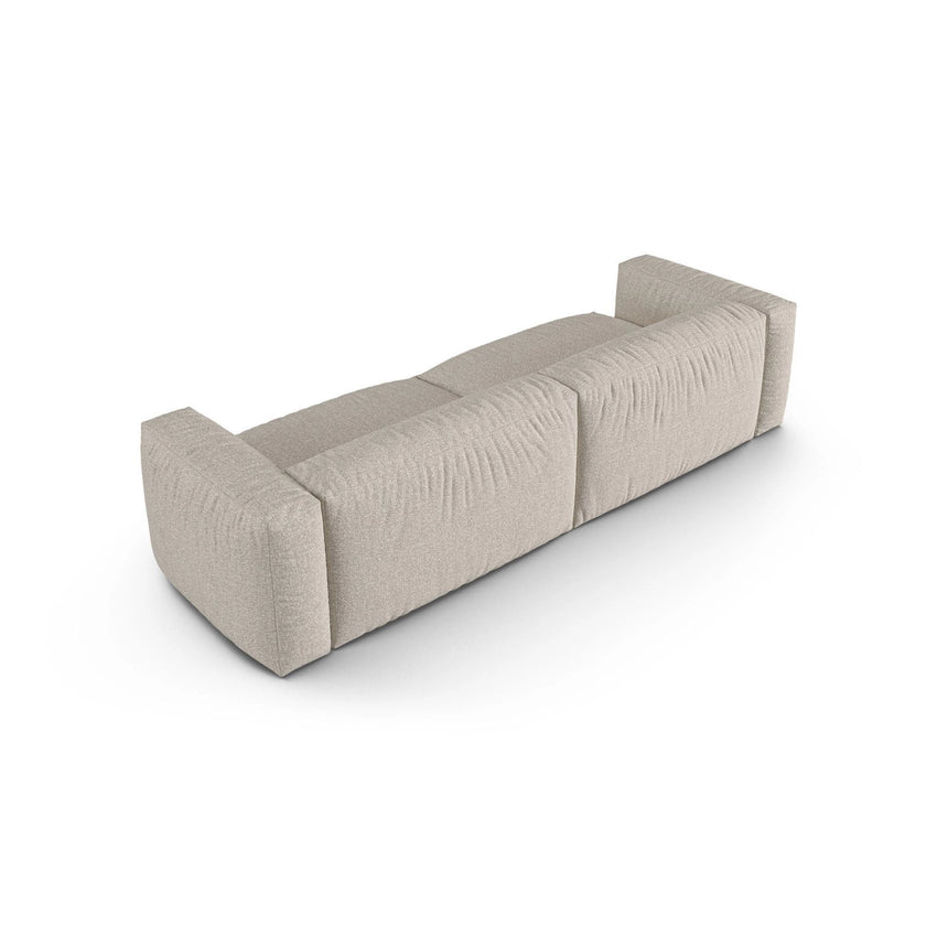 Martina 4-Sitzer Sofa, Sitztiefe 90 cm, aus Boucle in Beige (Monet Sand), 320x120 cm von Micadoni – Bild 4