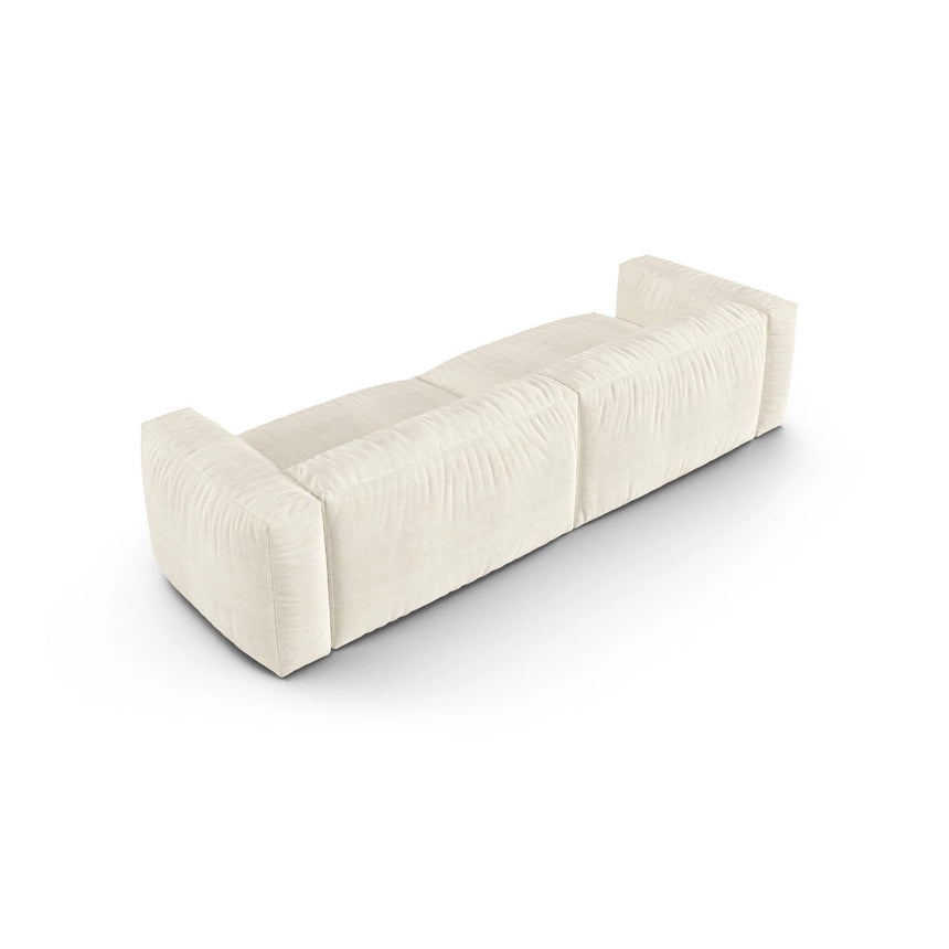 Martina 4-Sitzer Sofa, Sitztiefe 90 cm, aus Boucle in Elfenbein (Monet Nata), 320x120 cm von Micadoni – Bild 4