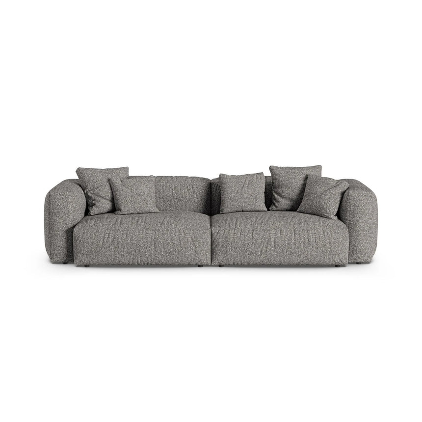 Martina 4-Sitzer Sofa, Sitztiefe 90 cm, aus Boucle in Graphit (Monet Graphite), 320x120 cm von Micadoni – Bild 1