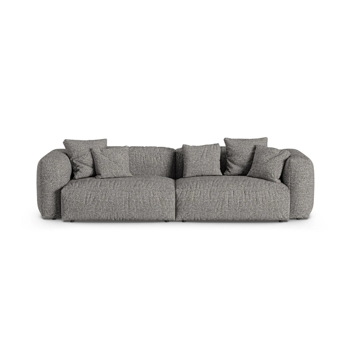 Martina 4-Sitzer Sofa, Sitztiefe 90 cm, aus Boucle in Graphit (Monet Graphite), 320x120 cm von Micadoni – Bild 1