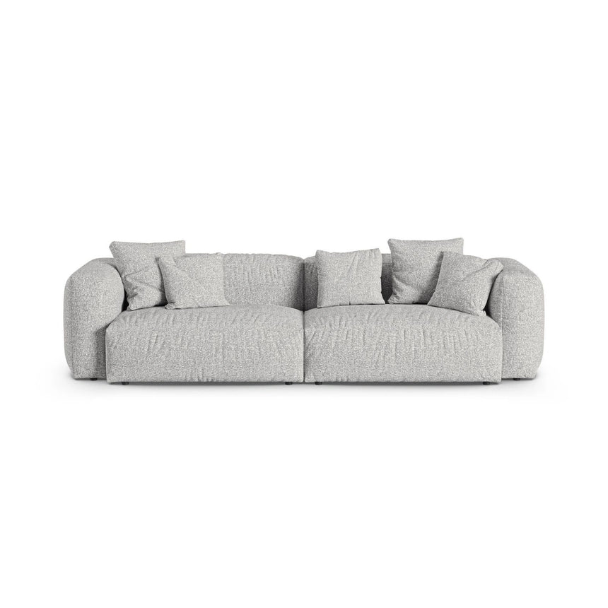 Martina 4-Sitzer Sofa, Sitztiefe 90 cm, aus Boucle in Silber (Monet Silver), 320x120 cm von Micadoni – Bild 1