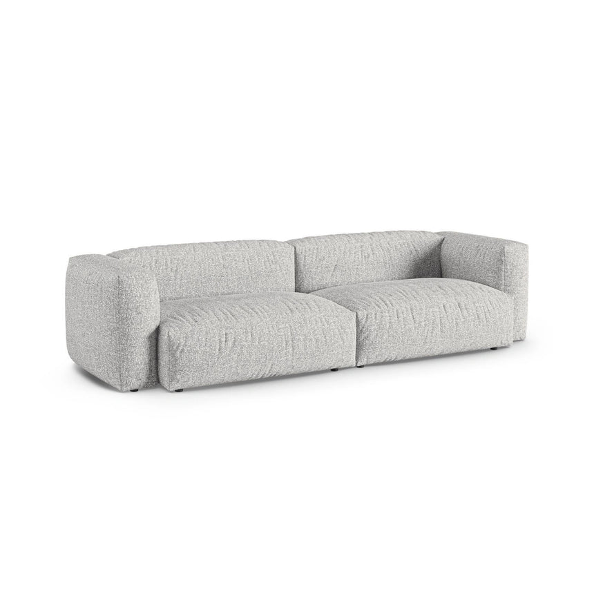 Martina 4-Sitzer Sofa, Sitztiefe 90 cm, aus Boucle in Silber (Monet Silver), 320x120 cm von Micadoni – Bild 3
