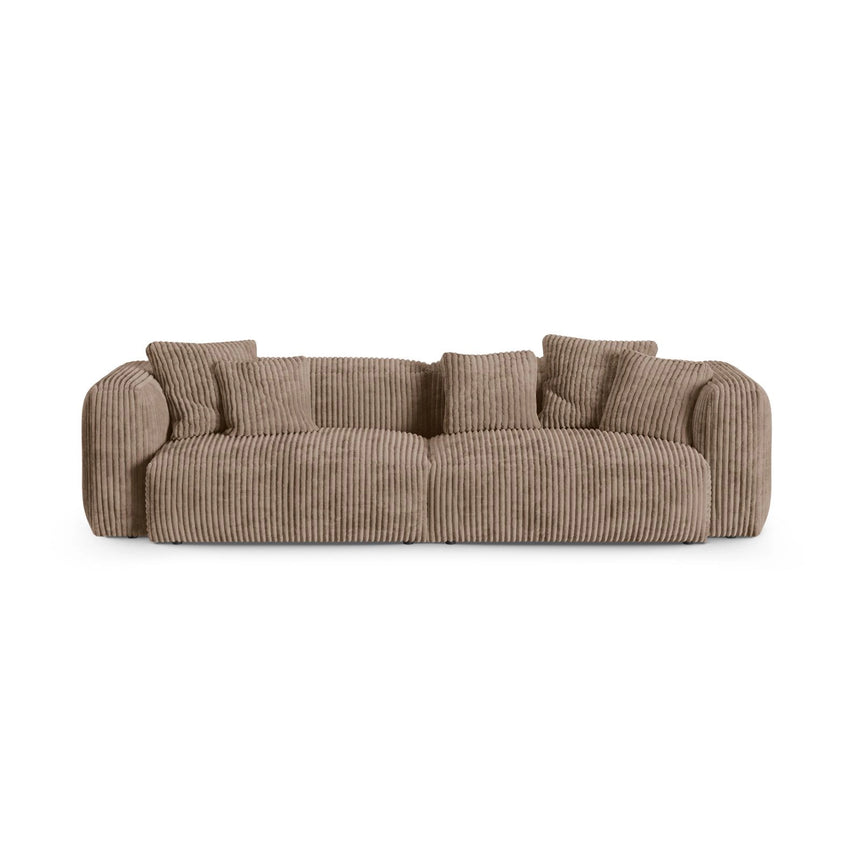 Martina 4-Sitzer Sofa, Sitztiefe 90 cm, aus Cord in Acorn (Tilia 17), 320x120 cm von Micadoni – Bild 1