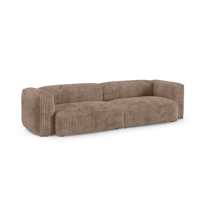 Martina 4-Sitzer Sofa, Sitztiefe 90 cm, aus Cord in Acorn (Tilia 17), 320x120 cm von Micadoni – Bild 3