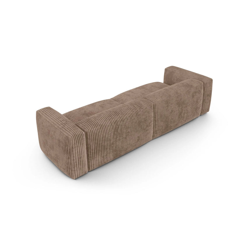 Martina 4-Sitzer Sofa, Sitztiefe 90 cm, aus Cord in Acorn (Tilia 17), 320x120 cm von Micadoni – Bild 4