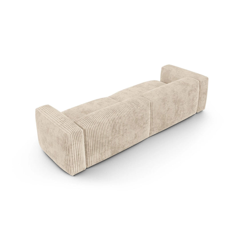 Martina 4-Sitzer Sofa, Sitztiefe 90 cm, aus Cord in Leichtes Beige (Tilia 03), 320x120 cm von Micadoni – Bild 4