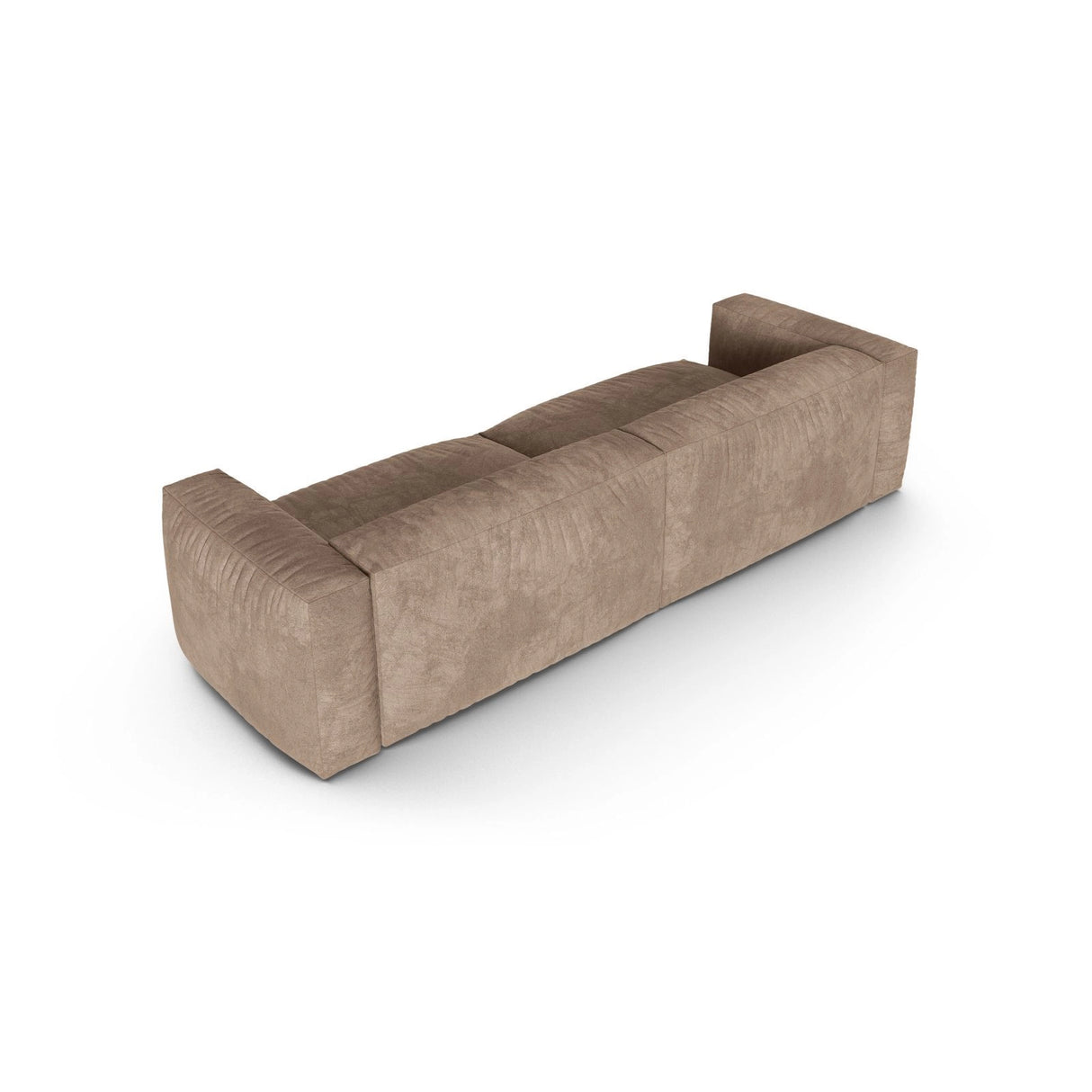 Martina 4-Sitzer Sofa, Sitztiefe 90 cm, aus Samt in Dunkelbeige (Vogue 3), 320x120 cm von Micadoni – Bild 4