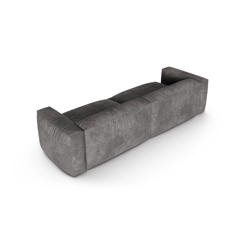 Martina 4-Sitzer Sofa, Sitztiefe 90 cm, aus Samt in Grau (Vogue 15), 320x120 cm von Micadoni – Bild 4