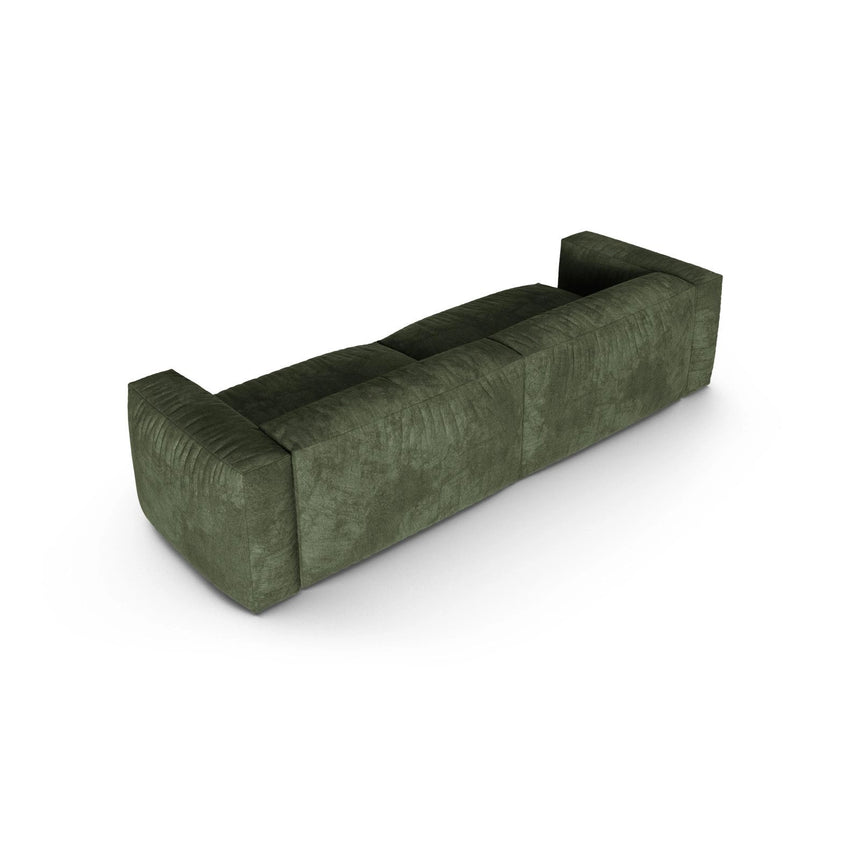 Martina 4-Sitzer Sofa, Sitztiefe 90 cm, aus Samt in Grün (Vogue 11), 320x120 cm von Micadoni – Bild 4