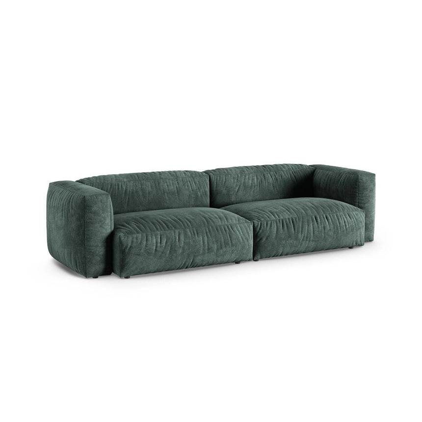 Martina 4-Sitzer Sofa, Sitztiefe 90 cm, aus Samt in Petrol (Vogue 12), 320x120 cm von Micadoni – Bild 3