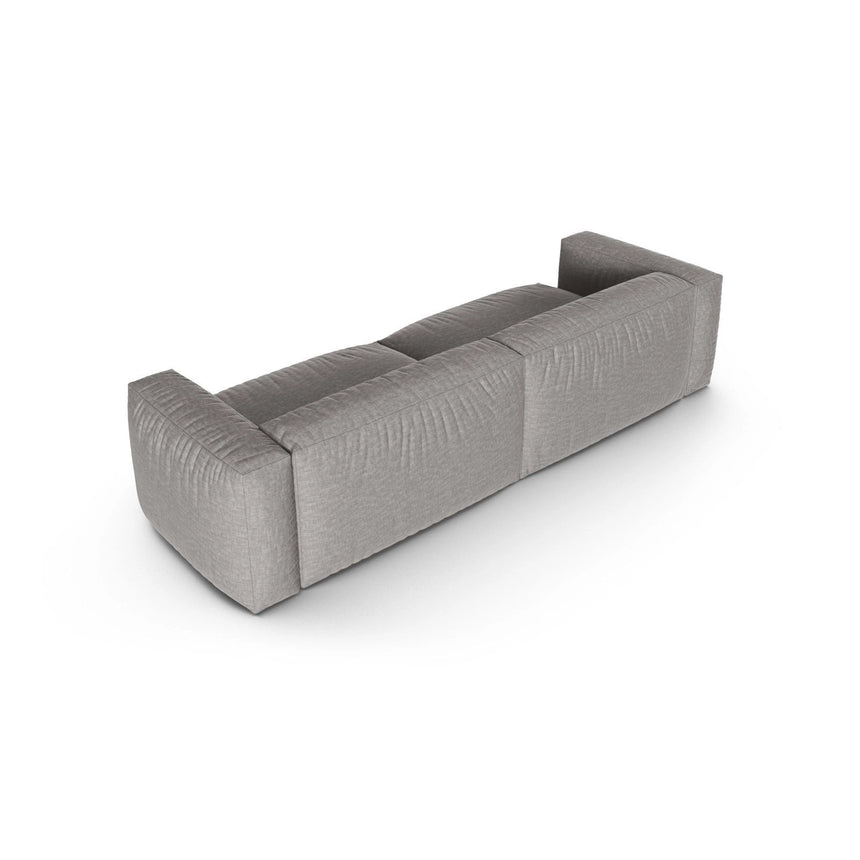 Martina 4-Sitzer Sofa, Sitztiefe 90 cm, aus Strukturierter Stoff in Hellgrau (Boston Light Grey), 320x120 cm von Micadoni – Bild 4