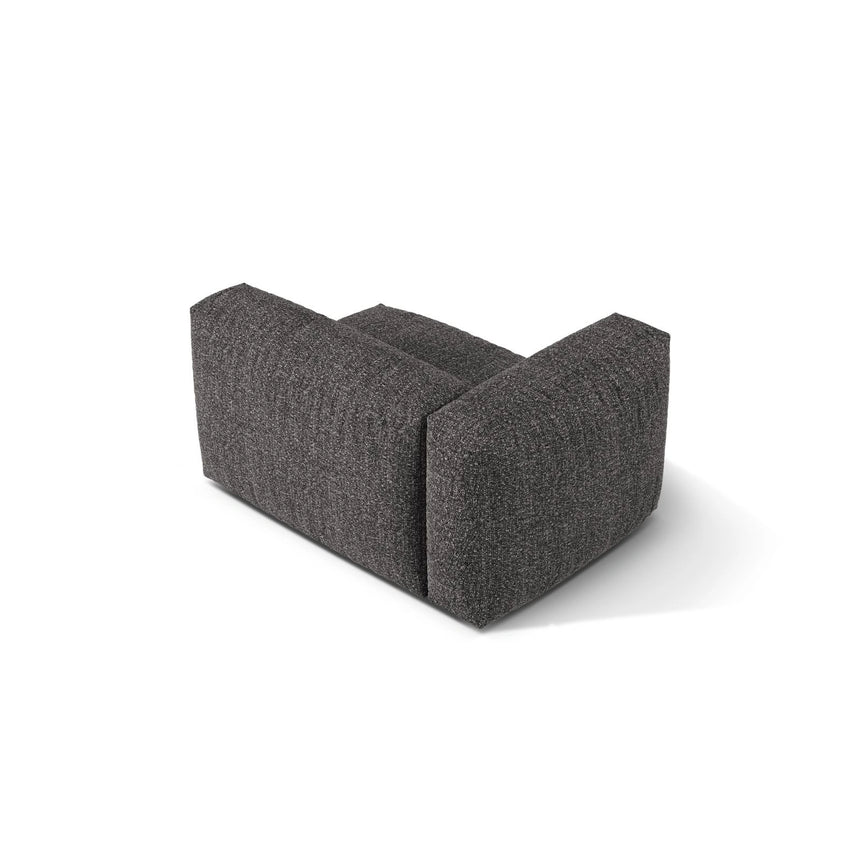 Martina Modulares Sofa Sitzelement, Linke Seite, Sitztiefe 76 cm, aus Boucle in Anthrazit (Monet Anthracite), 120x106 cm von Micadoni – Bild 4