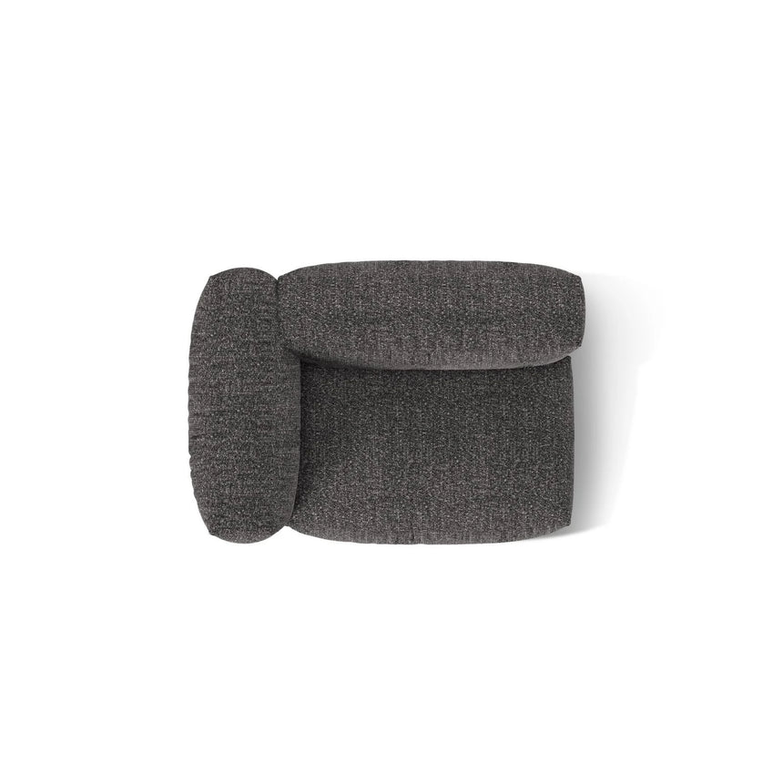 Martina Modulares Sofa Sitzelement, Linke Seite, Sitztiefe 76 cm, aus Boucle in Anthrazit (Monet Anthracite), 120x106 cm von Micadoni – Bild 5
