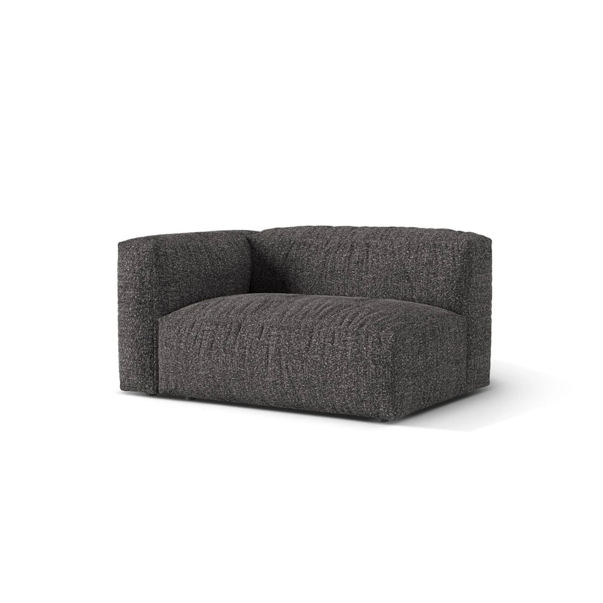 Martina Modulares Sofa Sitzelement, Linke Seite, Sitztiefe 76 cm, aus Boucle in Anthrazit (Monet Anthracite), 160x106 cm von Micadoni – Bild 3
