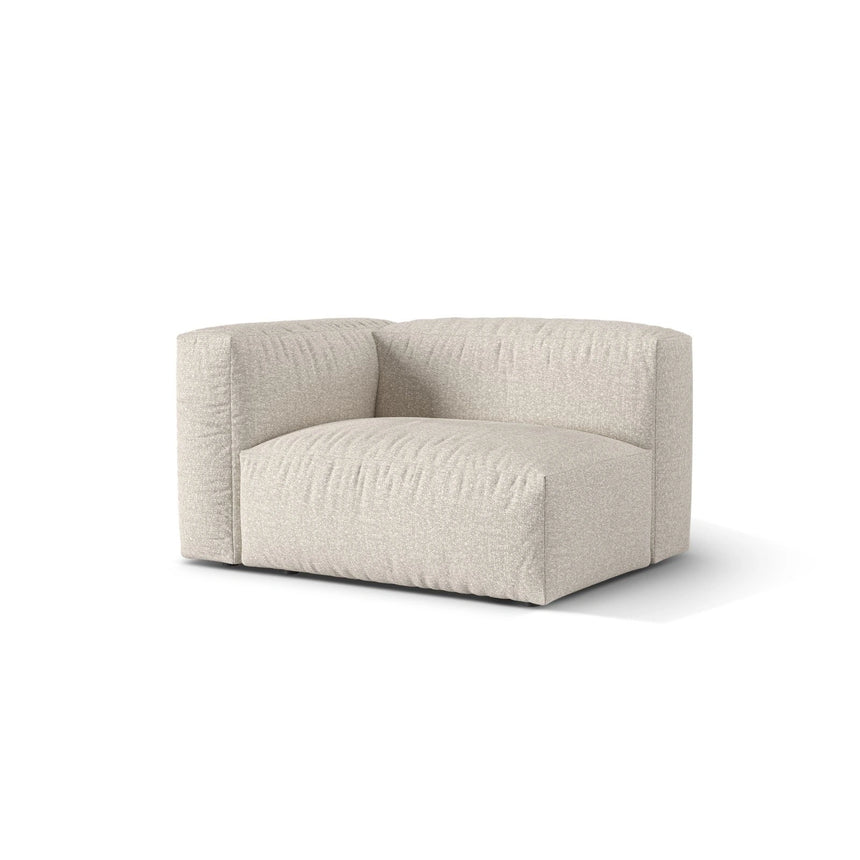 Martina Modulares Sofa Sitzelement, Linke Seite, Sitztiefe 76 cm, aus Boucle in Beige (Monet Sand), 120x106 cm von Micadoni – Bild 3
