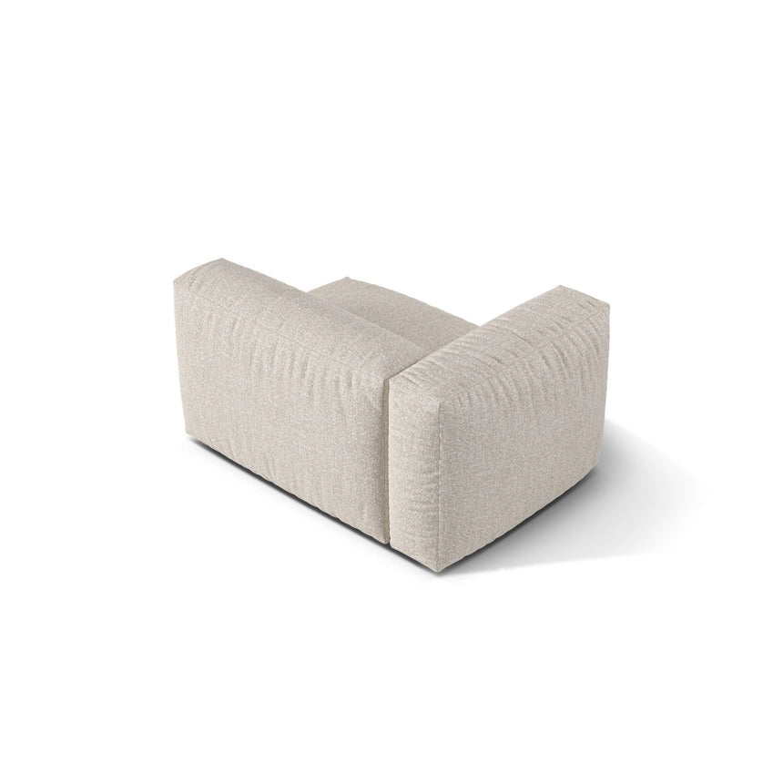 Martina Modulares Sofa Sitzelement, Linke Seite, Sitztiefe 76 cm, aus Boucle in Beige (Monet Sand), 120x106 cm von Micadoni – Bild 4