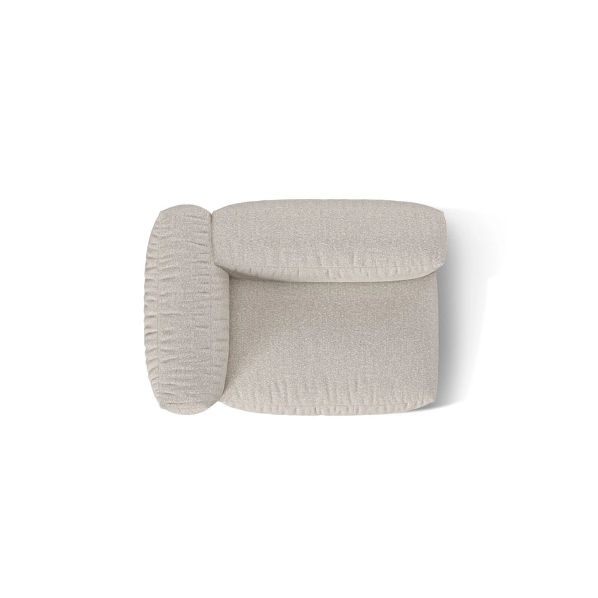 Martina Modulares Sofa Sitzelement, Linke Seite, Sitztiefe 76 cm, aus Boucle in Beige (Monet Sand), 120x106 cm von Micadoni – Bild 5