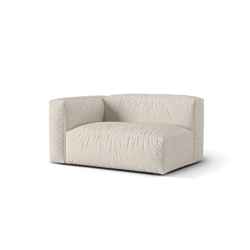 Martina Modulares Sofa Sitzelement, Linke Seite, Sitztiefe 76 cm, aus Boucle in Beige (Monet Sand), 160x106 cm von Micadoni – Bild 3