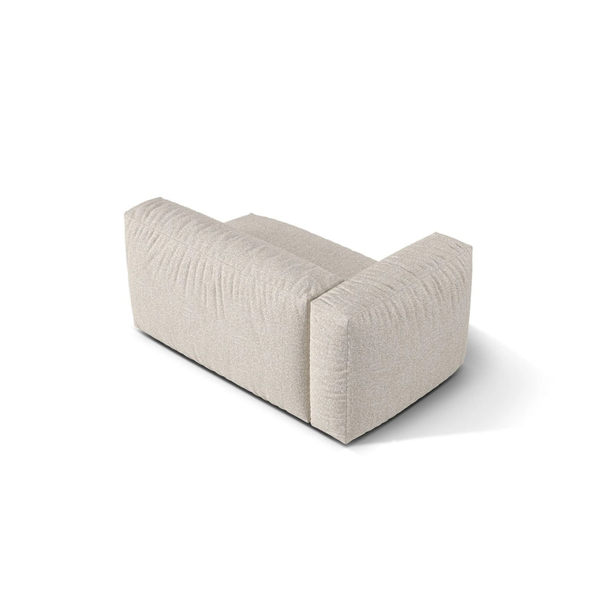 Martina Modulares Sofa Sitzelement, Linke Seite, Sitztiefe 76 cm, aus Boucle in Beige (Monet Sand), 160x106 cm von Micadoni – Bild 4